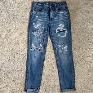 American eagle hi rise tom girl jeans
